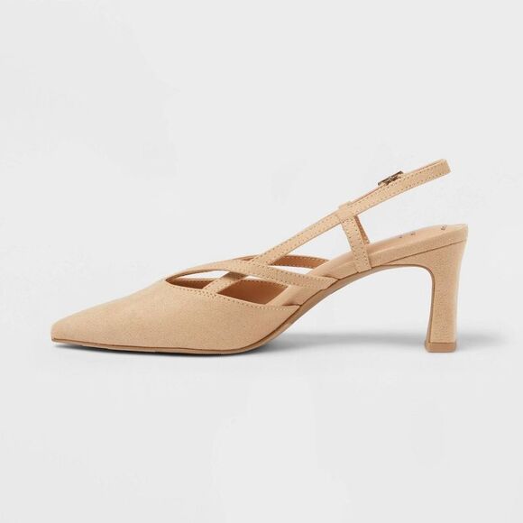 Open Box - A New Day - Women’s Veera Heels with Memory Foam Insole - A Ne Tan - Picture 2 of 3